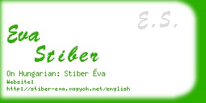 eva stiber business card